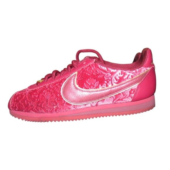 Nike Limited Edition Luxe Red Crush Suede & Velvet Florals 72 Cortez AV8505-600 - Picture 1 of 12